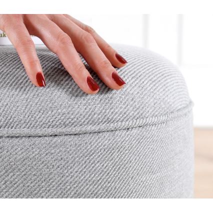 Sivi taburet PIXI prečnika 40 cm