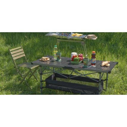 Sklopivi kamperski sto 123x55cm antracit