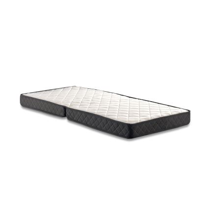 Sklopivi metalni jednokrevetni krevet HERON 90x204 cm beli nosivost 120 kg