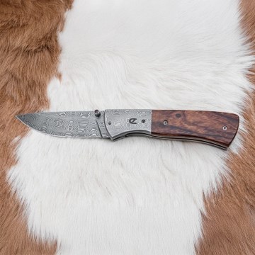 Sklopivi nož od damaškog čelika 8 cm Ironwood