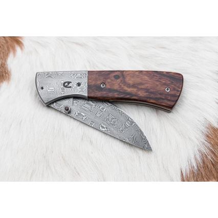 Sklopivi nož od damaškog čelika 8 cm Ironwood