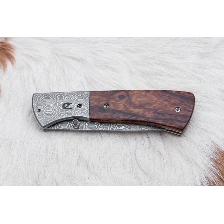 Sklopivi nož od damaškog čelika 8 cm Ironwood
