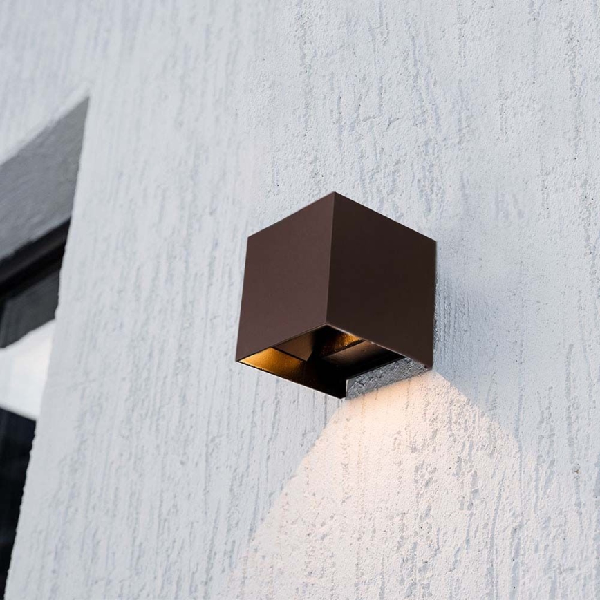 LED solarno zidno svetlo sa senzorom LED/9W/3,7V 3000/4000/5000K 2600 mAh IP65 braon
