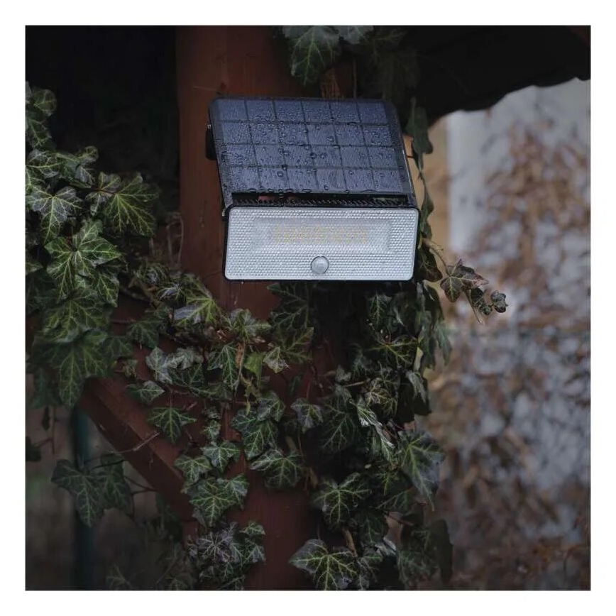 Solarni LED reflektor sa senzorom pokreta LED/3,7V 3600mAh 4000K IP54