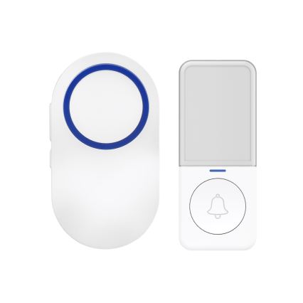 Bežični zvonac za utičnicu 230 V / 1×CR2032 IP56, beo