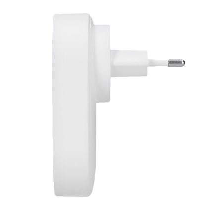 Bežični zvonac za utičnicu 230 V / 1×CR2032 IP56, beo