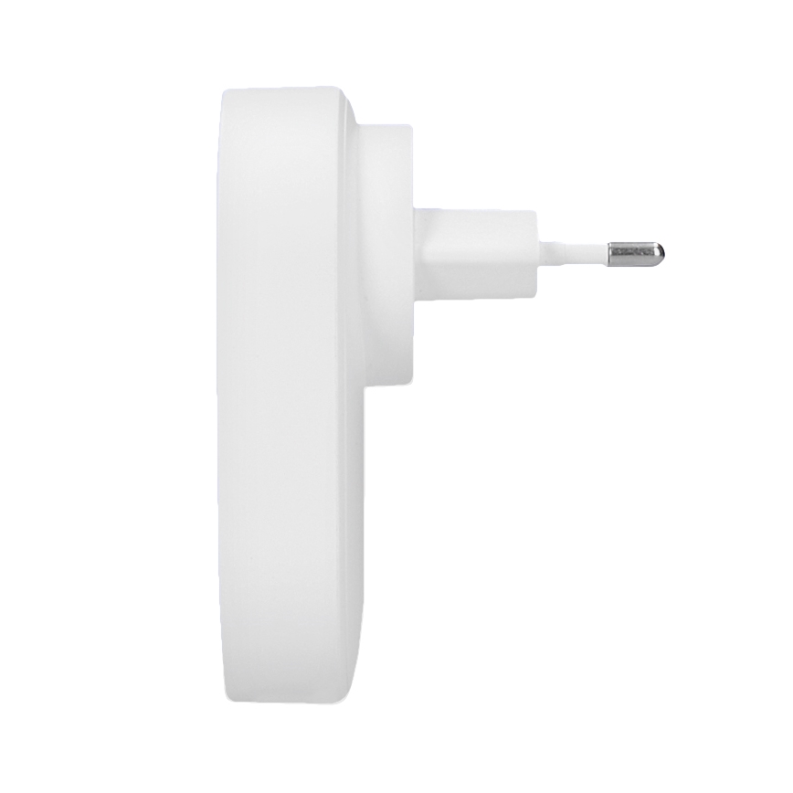 Bežični zvonac za utičnicu 230 V / 1×CR2032 IP56, beo