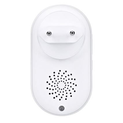Bežični zvonac za utičnicu 230 V / 1×CR2032 IP56, beo