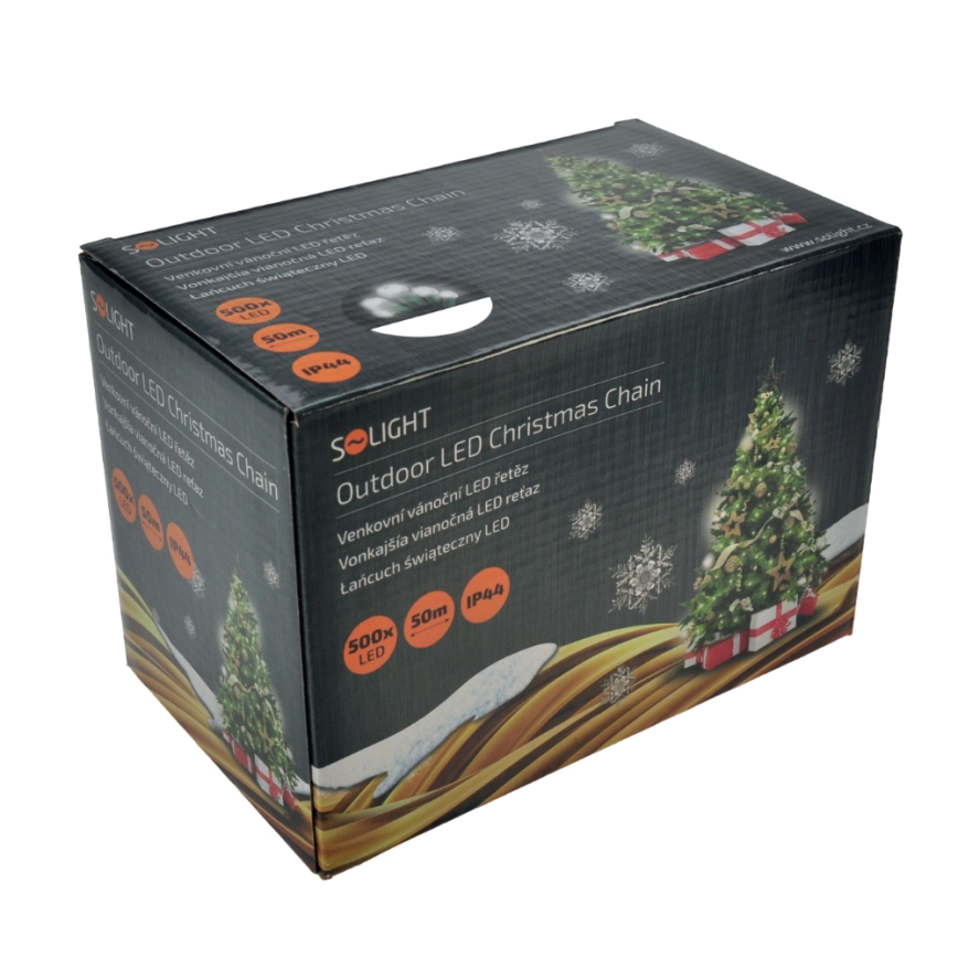 LED Vanjski Božićni lanac 500xLED /230V IP44 50m hladno bijela