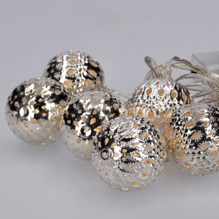LED božićni niz 10xLED/2xAA 1m topla bela