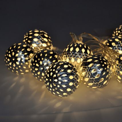 LED božićni niz 10xLED/2xAA 1m topla bela