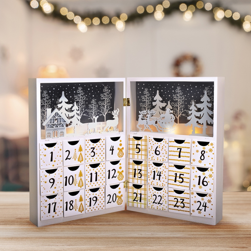 LED adventski kalendar LED/2xAAA