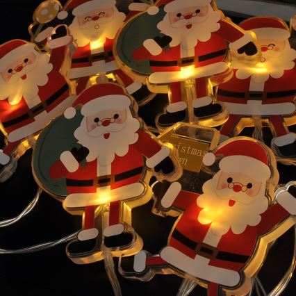 LED božićni lanac sa usisnim čašicama 6xLED/2xAA 1,2m topla bela Santa