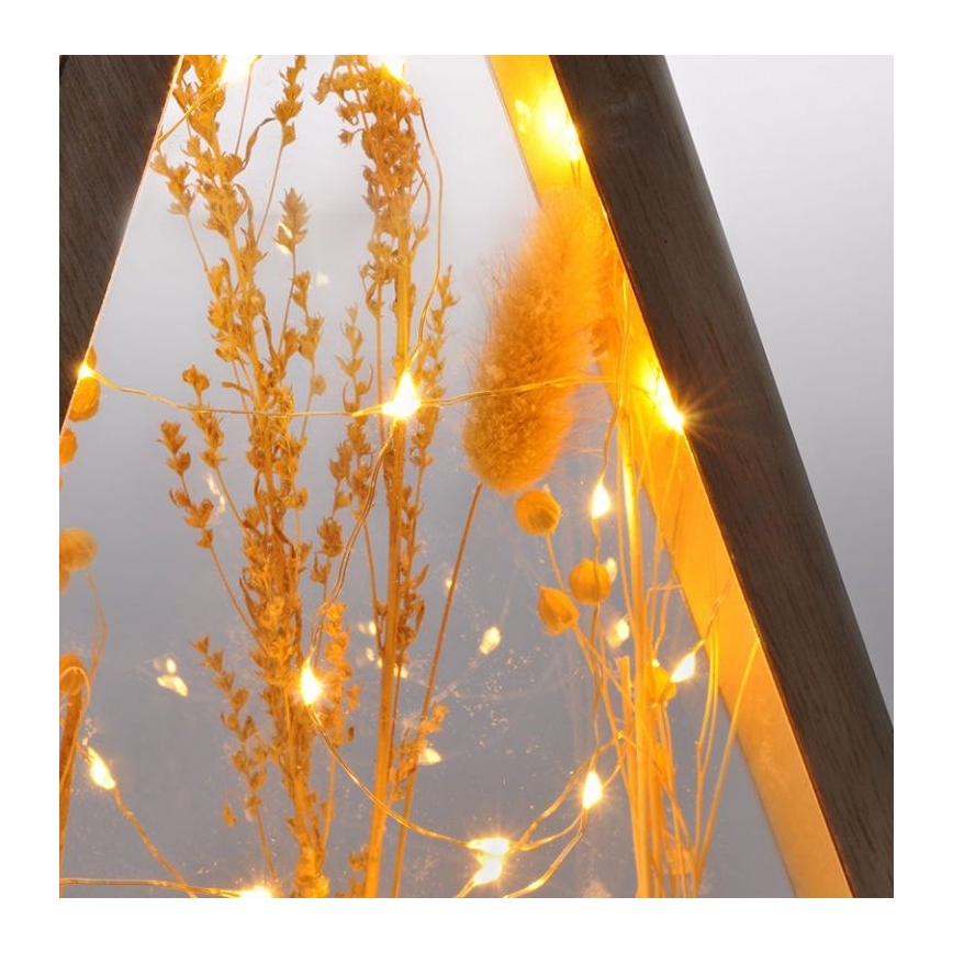 LED božićna dekoracija LED/2xAA zasneženo zimsko cveće