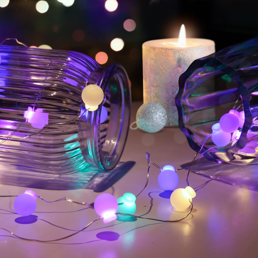 LED božićna girlanda 20xLED/2xAA 2,3 m višebojna