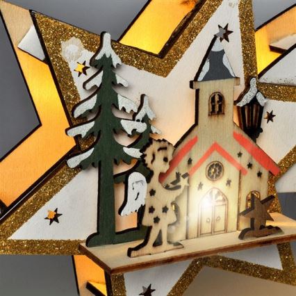 LED božićna dekoracija 10xLED/2xAA kometa