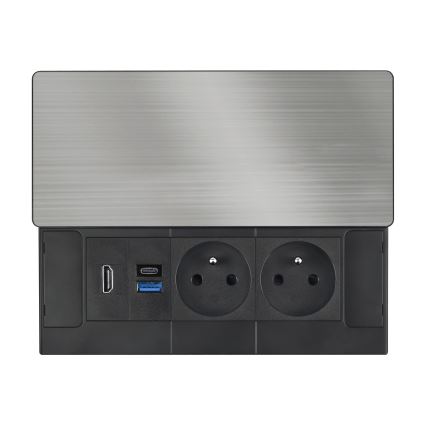 Ugradna utičnica 20W 2 utičnice + USB-A + USB-C + HDMI