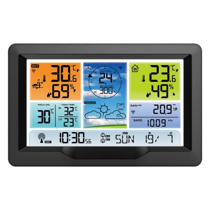 Profesionalna meteorološka stanica sa LCD displejom u boji i budilnikom 5V/2xAA + 3xAA