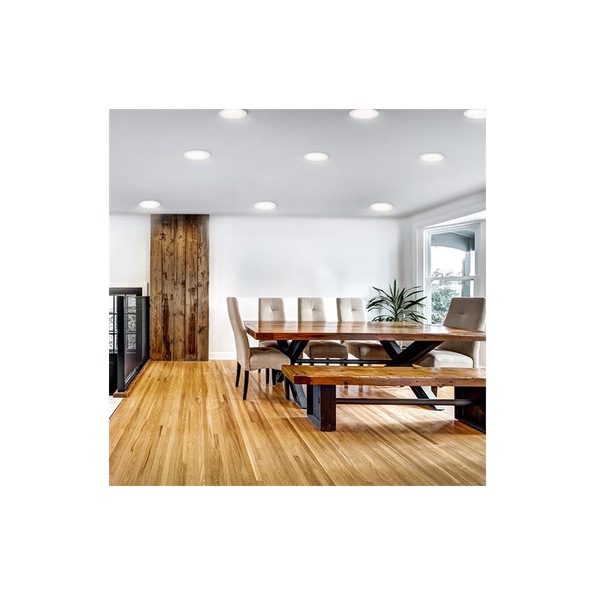 LED panel LED/6W/230V 3000/4000/6000K Ø 12 cm beli