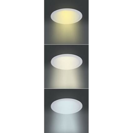 LED panel LED/6W/230V 3000/4000/6000K Ø 12 cm beli