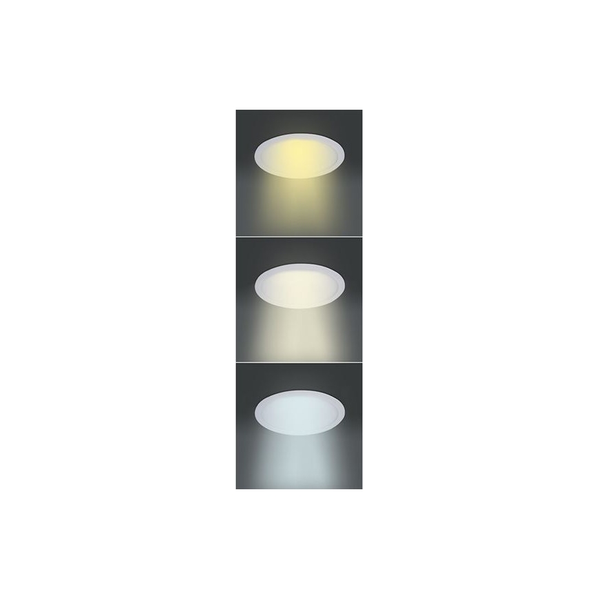 LED panel LED/6W/230V 3000/4000/6000K Ø 12 cm beli