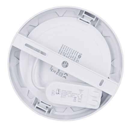 LED nadgradni/ugradni panel 2u1 LED/12W/230V 3000/4000/6000K prečnik 17 cm IP54 srebrni
