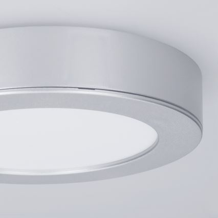 LED nadgradni/ugradni panel 2u1 LED/12W/230V 3000/4000/6000K prečnik 17 cm IP54 srebrni