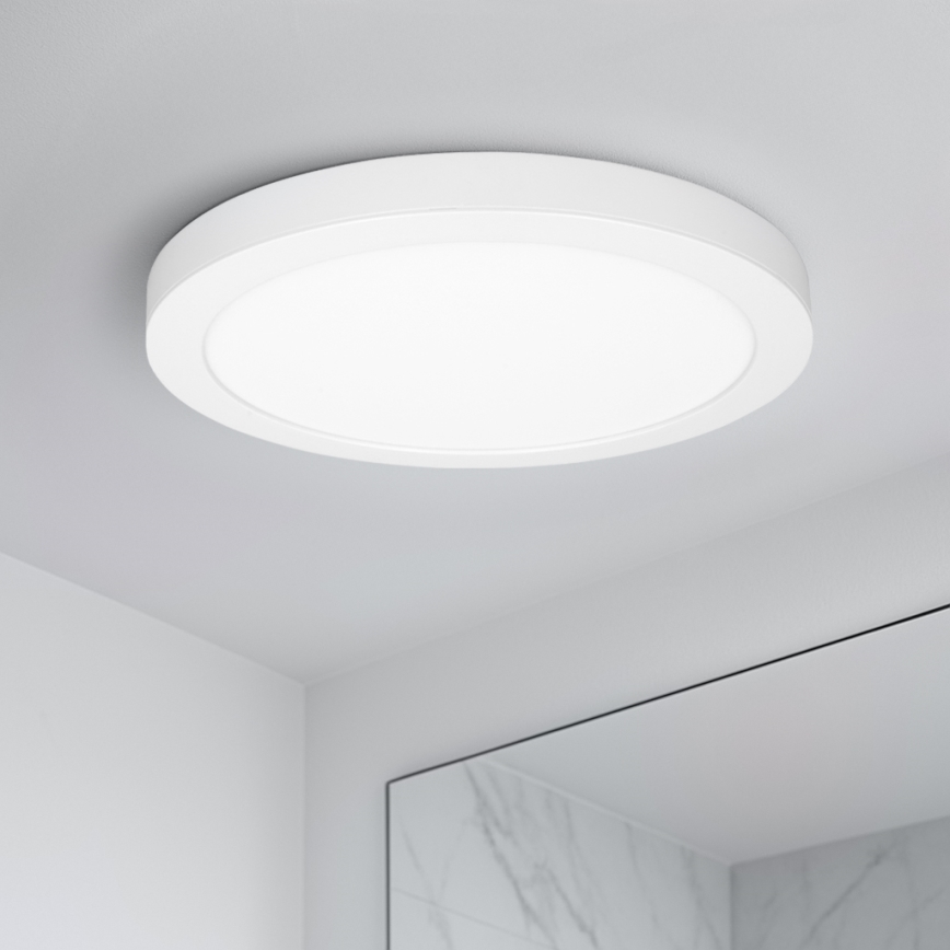 LED površinski/ugrađeni panel 2 u 1 24W/230V 3000/4000/6000K prečnik 30 cm IP54 bela
