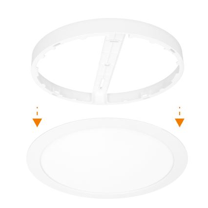 LED površinski/ugrađeni panel 2 u 1 24W/230V 3000/4000/6000K prečnik 30 cm IP54 bela