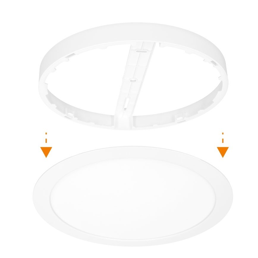 LED površinski/ugrađeni panel 2 u 1 24W/230V 3000/4000/6000K prečnik 30 cm IP54 bela