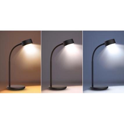 LED prigušiva dodirom stona lampa LED/4,5W/5V 3000/4000/6500K crna