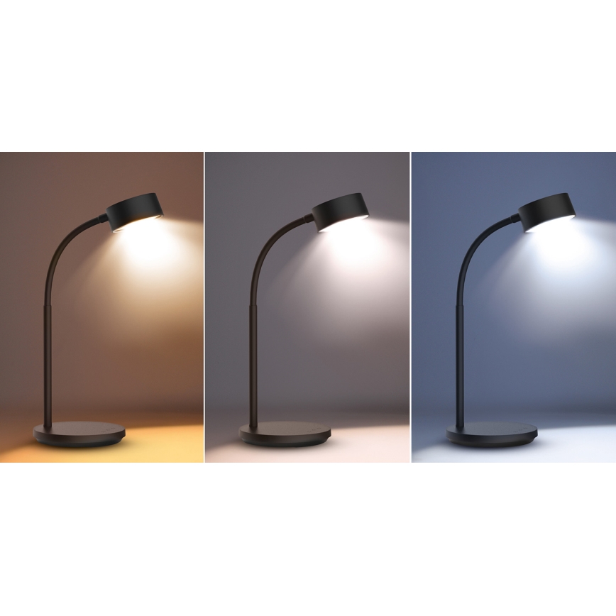 LED prigušiva dodirom stona lampa LED/4,5W/5V 3000/4000/6500K crna