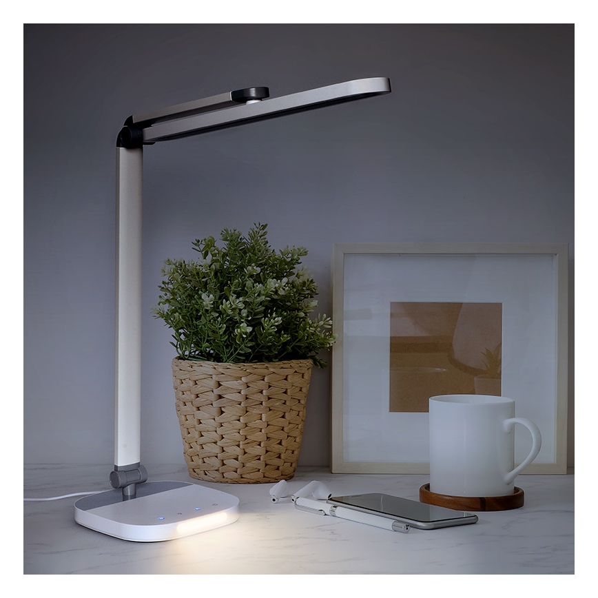 LED prigušiva dodirna stona lampa sa noćnim osvetljenjem LED/10W/5V 3000/4000/5000K bela