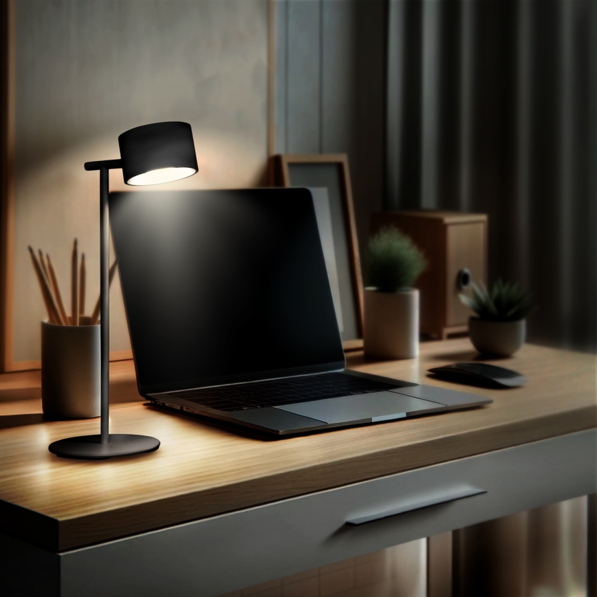 LED prigušiva dodirna punjiva lampa 3u1 LED/4W/2000 mAh 3000/4000/6500K crna