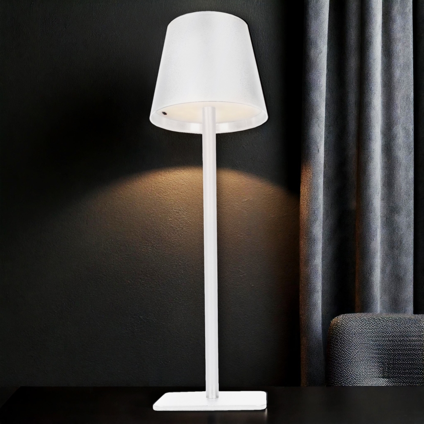 LED prigušiva punjiva dodirna stona lampa LUCCA LED/3,7V 3000/4000/6500K 2000 mAh bela