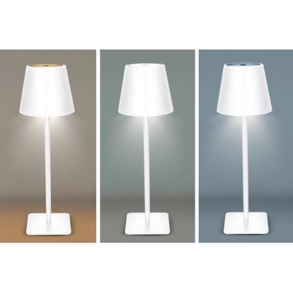 LED prigušiva punjiva dodirna stona lampa LUCCA LED/3,7V 3000/4000/6500K 2000 mAh bela