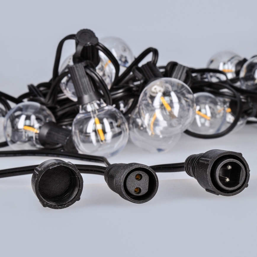 LED spoljašnja dekorativna girlanda GIRLANDA 25xE12 20m IP44 topla bela