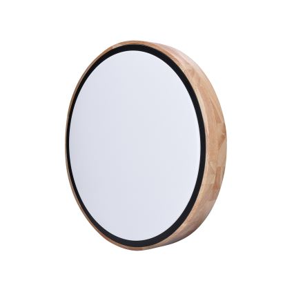 LED prigušiva stropna svetiljka IRON OAK LED/48W/230V 3000-6500K hrast prečnik 40 cm + daljinski upravljač