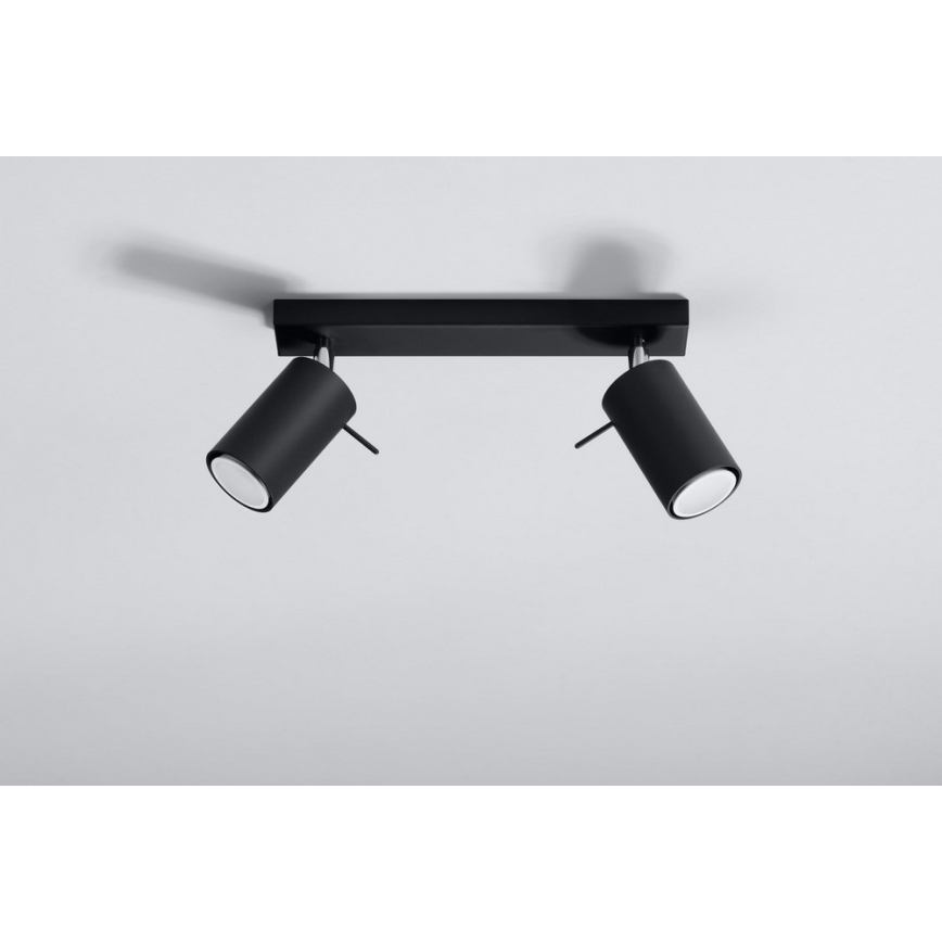 Spot svetiljka RING 2 2xGU10/10W/230V crna