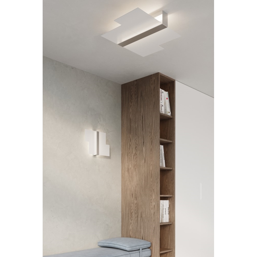 Plafonsko svetlo MASSIMO 2xE27/60W/230V belo/sjajni hrom