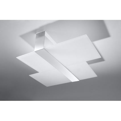 Plafonsko svetlo MASSIMO 2xE27/60W/230V belo/sjajni hrom