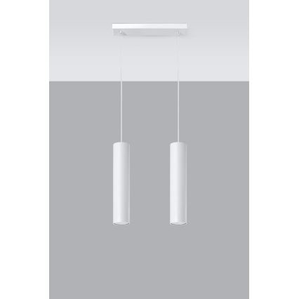 Luster na sajli LAGOS 2 2xGU10/10W/230V, beli