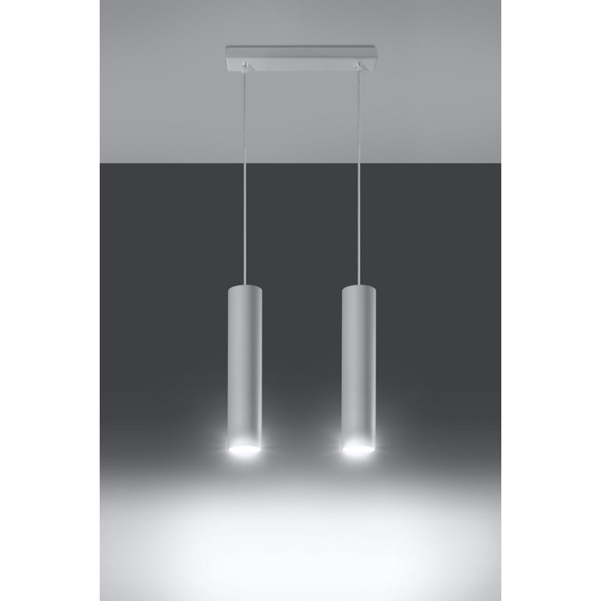 Luster na sajli LAGOS 2 2xGU10/10W/230V, beli