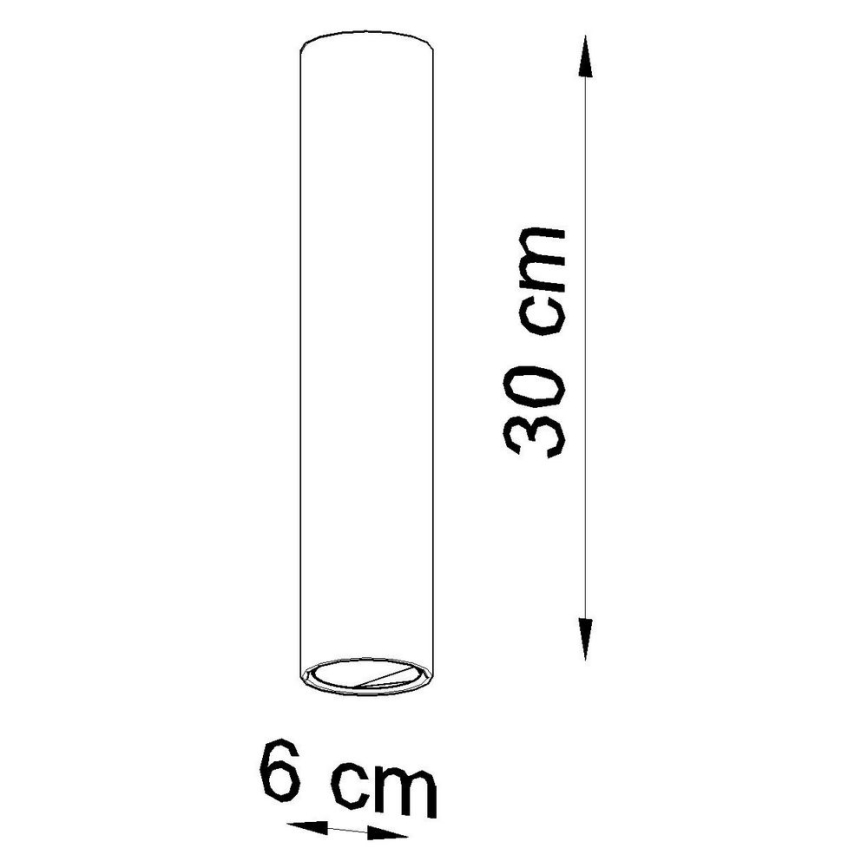 Spot svetiljka LAGOS 1xGU10/10W/230V 30 cm crna