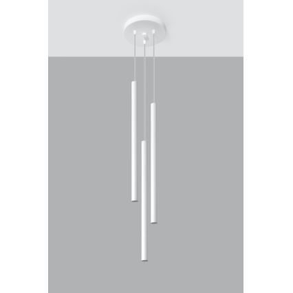 Luster na sajli PASTELO 3xG9/8W/230V bela