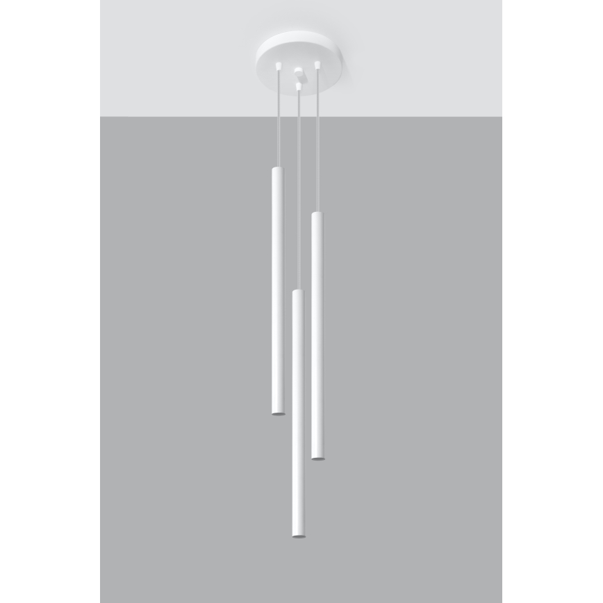 Luster na sajli PASTELO 3xG9/8W/230V bela