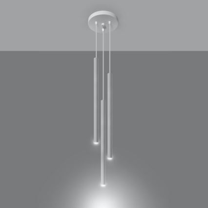 Luster na sajli PASTELO 3xG9/8W/230V bela