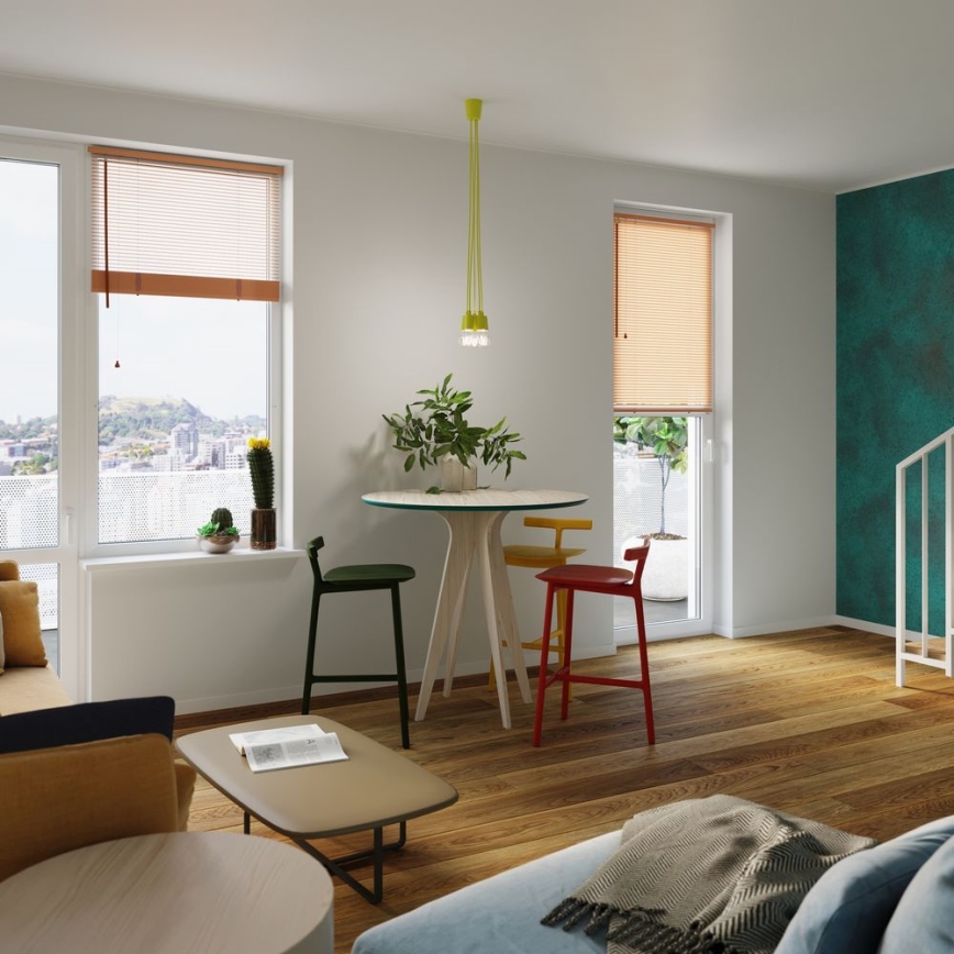 Luster na kablu DIEGO 1xE27/60W/230V žuta