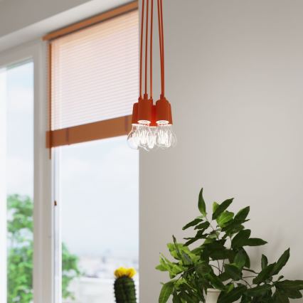 Luster na sajli DIEGO 1xE27/60W/230V narandžasta