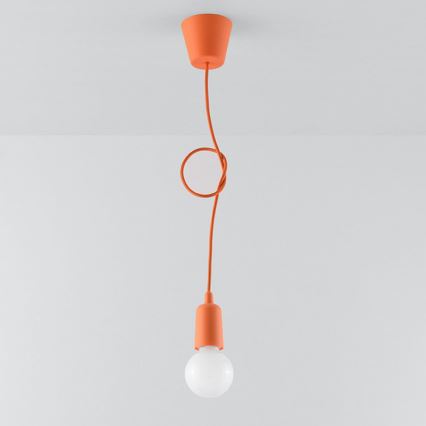 Luster na sajli DIEGO 1xE27/60W/230V narandžasta